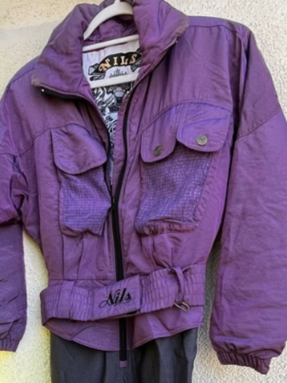 Vintage 1980's Nils Purple Skisuit Size 8